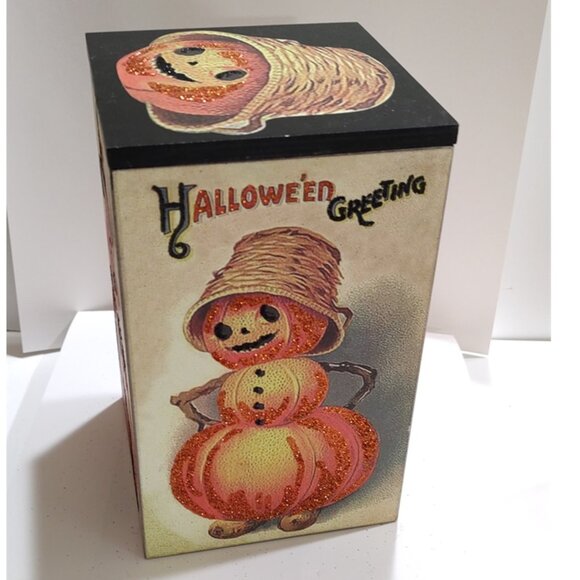 Annie Schickel Halloween Vintage Style Wood Box - Primitives by Kathy - Picture 2 of 7